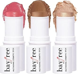 – Multi Stick Trio Face Makeup, Cream Blush Stick for Cheeks & Lips, Contour Stick & Highlighter Makeup Sticks for All Skin