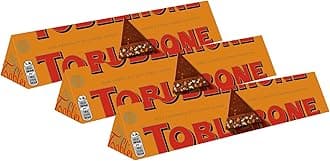 Toblerone Orange Twist Chocolate Bar, Swiss Chocolate with Honey and Almond Nougat, Treat for Sharing or Christmas Gifting 360 g (Pack of 3)
