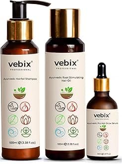 HairCare Regimen -Ayurvedic 3 Product Kit -For Normal (All Types ) Hair - Lotus AntiHairfall Shampoo + Anti HairFall Neem Oil & Hair Growth Serum