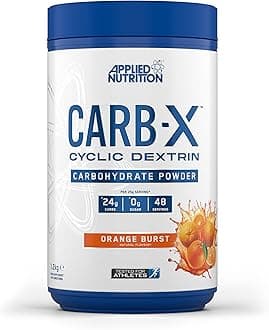 Applied Nutrition Carb X Highly Branched Cyclic Dextrin Carbohydrates, Intra & Post Workout Carbs Powder, Fuel Training & Recovery, Vegan, Gluten Free, Sugar Free, 1.2kg 48 Servings (Orange Burst)