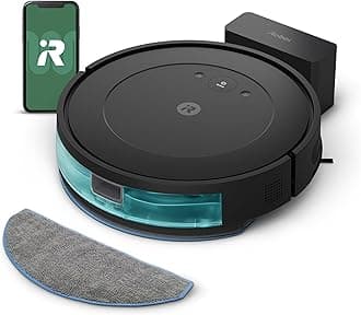 Roomba Robot Vacuum and Mop Combo (Y0140) - Vacuums and mops, Easy to use, Power-Lifting Suction, Multi-Surface Cleaning, Smart Navigation Cleans in Neat Rows, Self-Charging, Works with Alexa