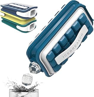 ICEBREAKERPOP - 4 IN 1 - DISPENSER - MAKER - BIN - ICE PACK - Make And Serve Ice Without Ever Touching The Ice - The Sanitary Silicone Ice Tray for Freezer With Lid - Ice Cube Tray