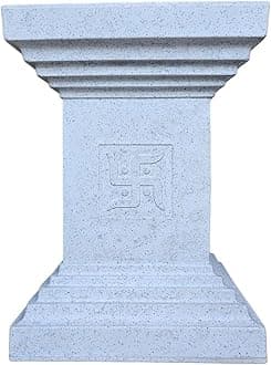 Synergy Plast Tulsi Plant Pot Indoor Outdoor 12 Inch, Unbreakable Marble Finish Fiber Planter Pot Suitable for Indoor & Outdoor Plantation with Drainage System (Marble White)