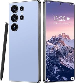 Huness I25 Ultra Unlocked Cell Phone,Built in Pen,16+1TB Unlocked Phone, Android 14 Battery 7000mAh 6.99" HD Screen Smartphone, 5G/Face ID/Fingerprint Lock/Dual SIM/GPS (Blue, 16+1TB)