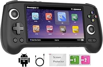 RG556 Retro Handheld Game Console, Dual System 5.48 Inch IPS Screen Built-in 128G TF Card Support TV Output (Black-New)