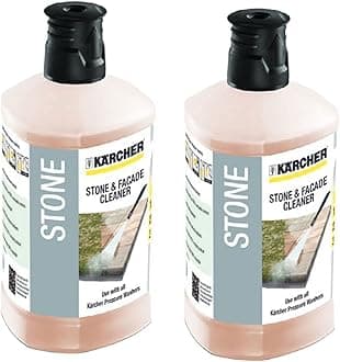 Karcher Stone Facade Cleaner 3in1 Pressure Washer Detergent Bottle K2 K4 K5 K7 1 Litre x 2