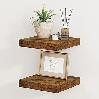 Fun Memories 8" Floating Shelves, Rustic Brown