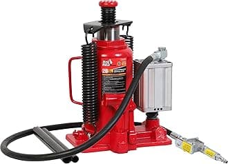 BIG REDTAM92006 Torin Pneumatic Air Hydraulic Car Bottle Jack for Auto Repair and House Lift, 20 Ton (40,000 LBs) Capacity, Red