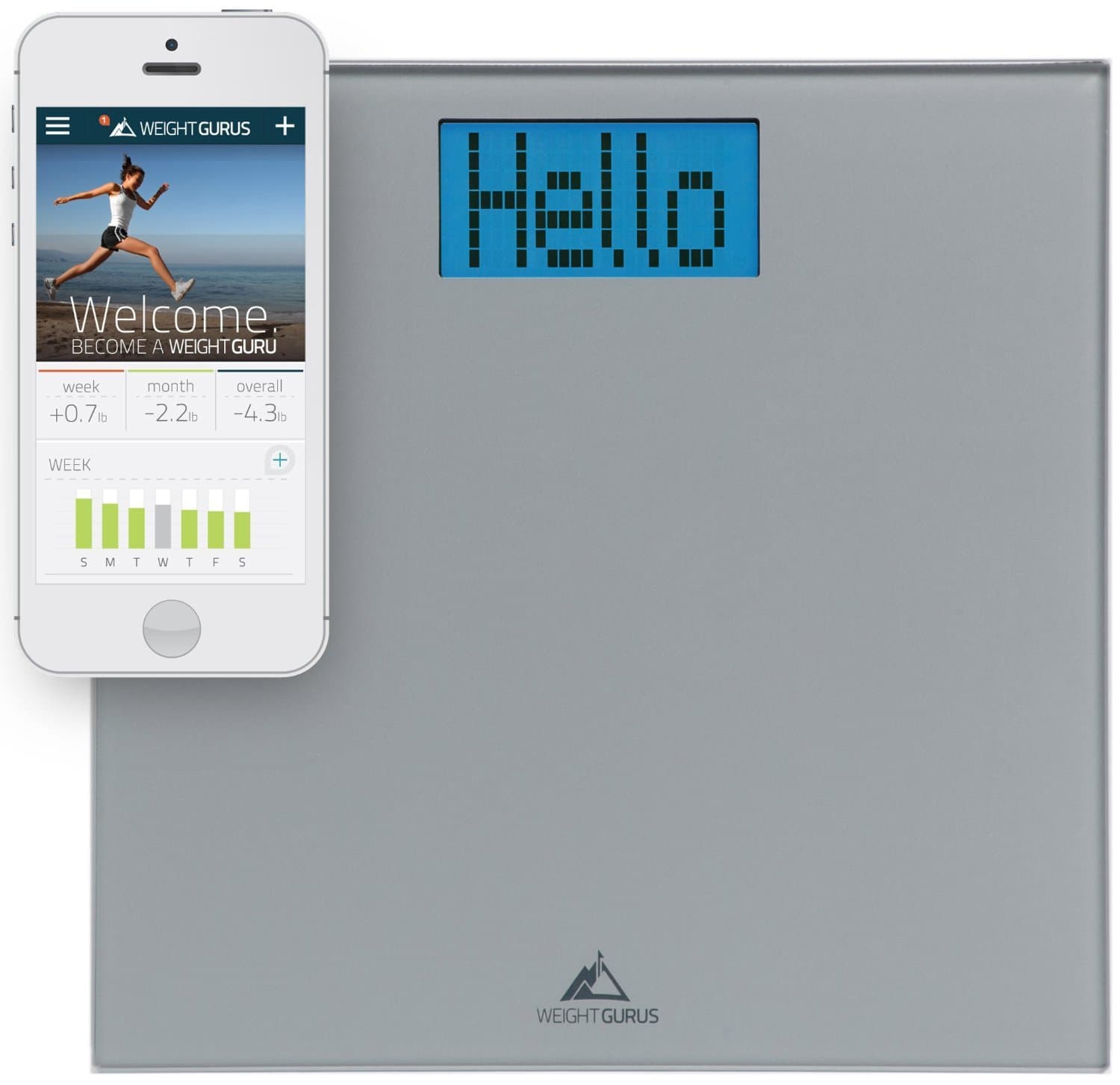Weight Gurus Digital Bathroom Scale (Silver)