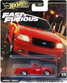 Hot Wheels Premium Fast & Furious Ford F-150 SVT Lightning, #1/5. Metal Real Riders, Red 1/64 Model