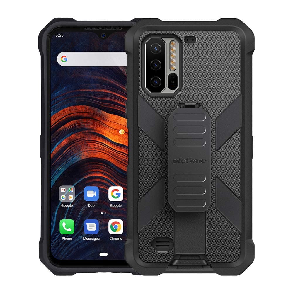 Multifunctional Protective Case for Ulefone Armor 7/Armor 7E Original TPU Black Case for Ulefone Armor 7/Armor 7E with Back Clip Carabiner