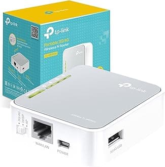 TP-Link TL-MR3020 Portable 3G/4G Wireless N Router,Travel Size Design, 1x 2.0 USB Port + 1xMicro USB Port, 1x Fast WAN/LAN Ports, WISP Mode, No sim card slot, No Configuration Required, UK Plug