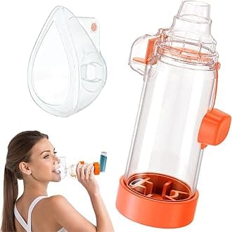 Adult & Kids Inhaler Spacer - Orange, Compatible with OTC MDIs