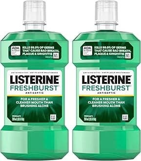 Freshburst Antiseptic Mouthwash for Bad Breath, Kills 99% of Germs That Cause Bad Breath & Fight Plaque & Gingivitis, ADA Accepted Mouthwash, Spearmint, 8.5 Fl. Oz (250 mL) (Pack of 2)