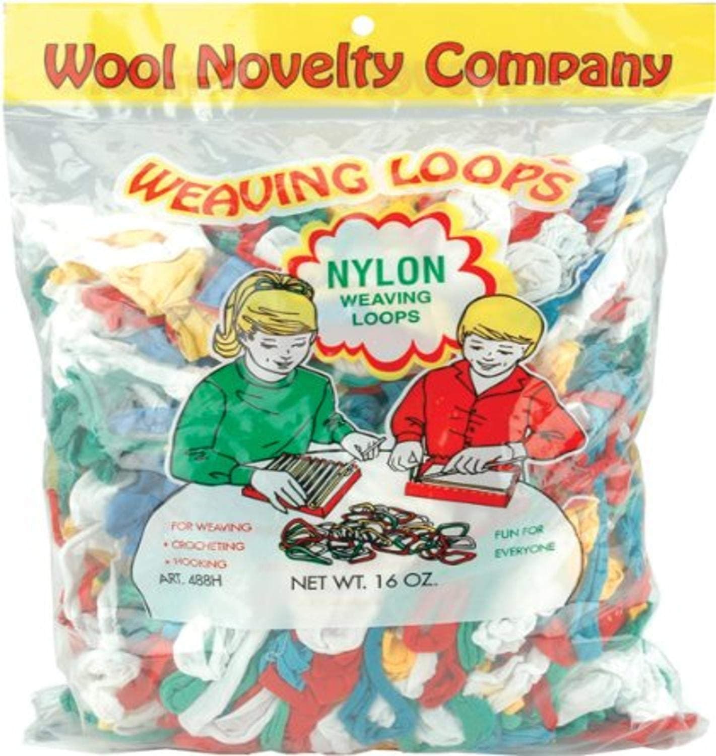 Wool Novelty Assorted Nylon Weaving Loops 16oz