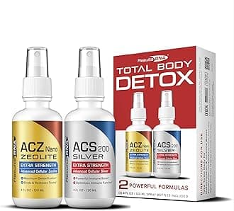 Results RNA – Total Body Detox Extra Strength System – ACS 200 Silver & ACZ Nano Zeolite are Clinically Proven to Detoxify & Boost Immunity. Recommended by Doctors Worldwide (4 oz)