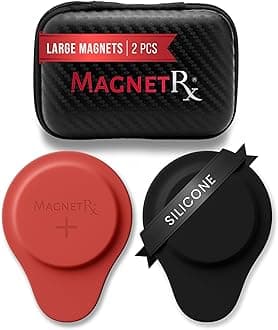 MagnetRX® Neodymium Biomagnetic Magnet Kit – Imanes para Biomagnetismo Médico – Dr Goiz Biomagnetic Therapy Magnets for Bio Magnet Pair – Biomagnetism Magnets with Silicone Covers (Large | 2 Units)