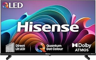 Hisense 32 inch Full HD QLED Smart TV 32A5NQTUK - Quantum Dot Colour, Natural Enhancer,HDR & HLG-Dolby Atoms, HDMI, Share to TV, and Youtube, Freeview Play, Netflix and Disney+ (2024 Model)