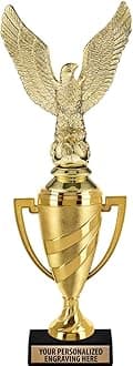 Crown Awards Eagle Trophy, 14" Gold Cup Eagle Trophies with Free Personalization