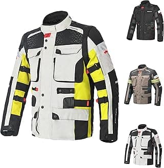 MAXIMO-MOTO Motorbike Jacket for Men Motorcycle Waterproof Windproof Touring Jacket CE Class A Certified Protective Coat EN: 17092-4:2020