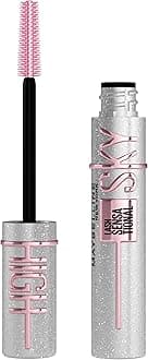 Maybelline Lash Sensational Sky High Glitter Mascara, Diamond Effect Eye Makeup for Lashes and Brows, Washable, Space Diamond, 1 Count