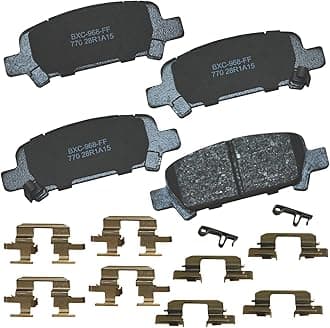 Bendix Premium SBC770 Ceramic Rear Brake Pads for Subaru Baja 2006-2003, Forester 2003-1998, Impreza 2003-1999, Legacy 2009-2000, Outback 2004-2000