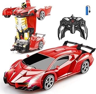 SUPER TOY Transform Remote Control Car 2-in-1 Convertible Robot Car – One Click Deformation RC Car for Kids Boy with Rechargeable Battery Christmas Birthday Gifts