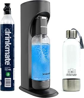 OmniFizz (Matte Black) one CO2 Cylinder + one liter PET/Stainless-Steel bottle