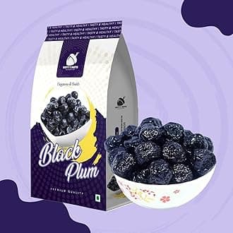 NOTTY NUTS Dried Black Plum/Pitted Prune (250G | Dehydrated Plum | Black Plum Dried Fruit Bold Size| Hygienically Packed Healthy Snack & Antioxidant Rich Pitted Prune (250Gm (Pack Of 1))