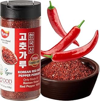 Korean Food Haetnim Maeul 100% Korean Red Chili Powder | Large Particle Powder For Stir Fry and Seasoning 3.5oz(100g) | Vegan, NO MSG