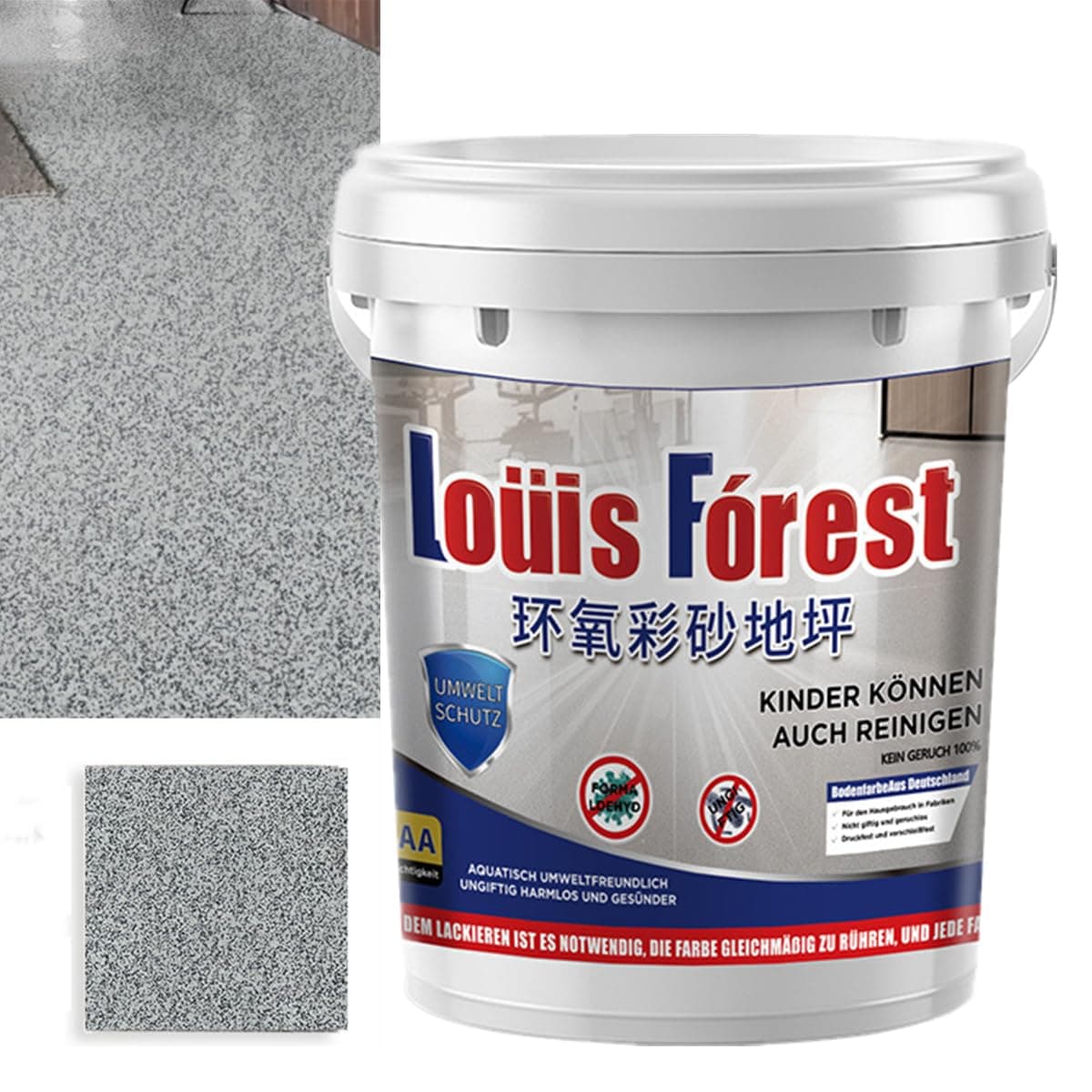Generic High-Gloss Marble Effect Epoxy Water-Based Floor Paint, 0.5KG, Quick-Dry Non-Slip Wear-Resistant, Waterproof, Indoor/Outdoor, Concrete, Tiles, Marble