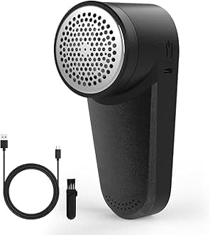 Fabric Shaver, Lint Remover for Clothes, Effectively and Quickly Remove Pills, Sweater Shaver with Stainless Steel Remove Clothes Fuzz, Lint Balls, Pills, Bobbles White