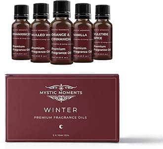 Winter Fragrant Oil Starter Pack 5x10ml | Frankincense, Mulled Wine, Orange & Cinnamon, Vanilla & Yuletide Spice