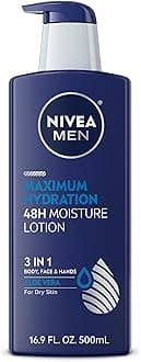 Nivea For Men Maximum Hydration Nourishing Lotion for Dry Skin 16.9 Ounce