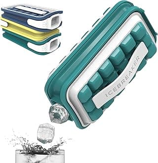 ICEBREAKER POP - 4 IN 1 - DISPENSER - MAKER - BIN - ICE PACK - Make And Serve Ice Without Ever Touching The Ice - The Sanitary Silicone Ice Tray for Freezer With Lid - Ice Cube