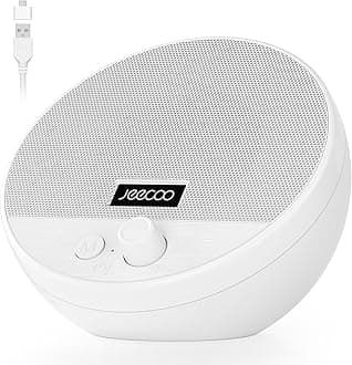 Jeecoo A10 USB Plug-N-Play Laptop Speakers Bluetooth Computer Speakers with Small & Portable, Easy-Access Volume Knob, Small Speaker for PC Desktop Monitor Mobile Devices(Single), White