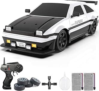Mostop RC Drift Car 1:16 2.4Ghz Remote Control Drift Car with LED Light, Spray, 2 Batteries and Extra Tires, 18KM/H High Speed Drifting RC Cars 4WD Hobby RC Sport Racing Cars Model Vehicle for Kids
