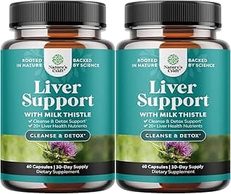 Liver Cleanse Detox & Repair 2 Pack Bundle - Herbal Liver Support Milk Thistle Supplement - Silymarin Milk Thistle Supplements with Dandelion Root, Choline, Beetroot & Artichoke Extract