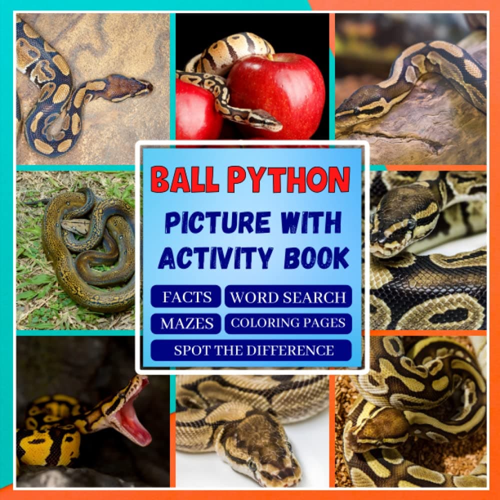 Ball Python Picture with Activity book: Facts about the Ball Python, Word Search, Mazes, Coloring Pages, and Spot the Difference are Fun and Relaxing Activities for Kids.