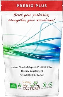 Prebio Plus Prebiotic Fiber Powder Best Custom Blend of Organic Prebiotic Fibers Dietary Supplement 8 oz