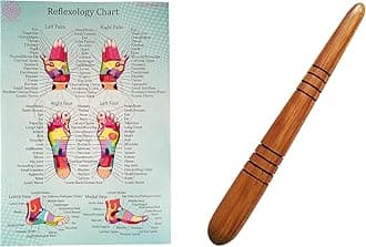 CCcollections Wood Therapy Massage Tools, Reflexology Wooden Stick Tool, Traditional Equipment for Relieving Muscle Pain Body Lymphatic Drainage Massager - (D 1SET)