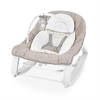 Ingenuity Keep Cozy 3-in-1 Grow with Me Vibrating Baby Bouncer Seat & Infant to Toddler Rocker, 0-30 Months Up to 40 lbs (Linden)
