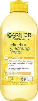Garnier SkinCare SkinActive Micellar Cleansing Water with Vitamin C, to Cleanse Skin, Remove Makeup, and Brighten Dull Skin, 13.5 Fl Oz (Packaging May Vary)