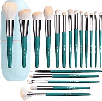 BS-MALL Makeup Brush Set 18 Pcs Premium Synthetic Foundation Powder Concealers Eye shadows Blush Makeup Brushes with black case (E-Green)