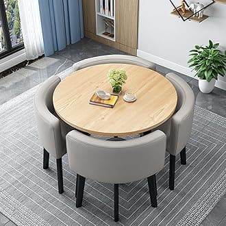 PUMPIE Office Reception Room Club Table And Chair Set, Coffee Table And Chair Set, Space-Saving Small Meeting Room Table, For Home Living Room Balcony Cafe Break Room Office (Color : Light gray)