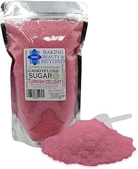 Baking Beauty and Beyond Premium Candy Floss Sugar 200g - Turkish Delight Flavour