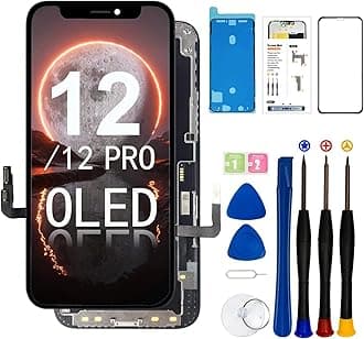 for iPhone 12/12 Pro OLED Screen Replacement Kit [ NOT LCD ] 6.1 inch Full HD Display 3D Touch Screen Digitizer Full Assembly + Repair Tools + Screen Protector