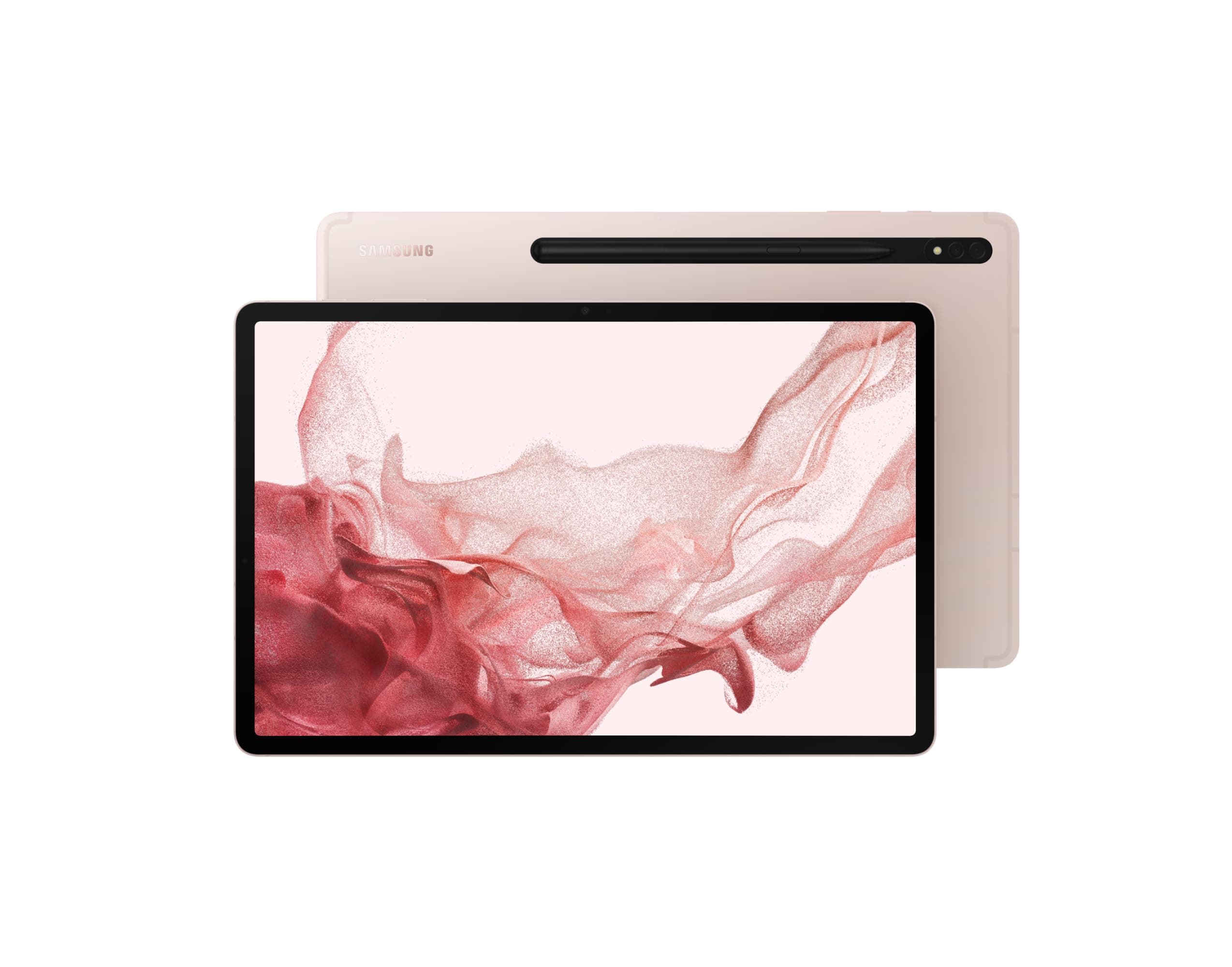 Samsung Galaxy Tab S8+ Android Tablet, 12.4” Large AMOLED Screen, 256GB Storage, Wi-Fi 6E, Ultra Wide Camera, S Pen Included, Long Lasting Battery, Pink Gold