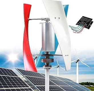14000W Garden Vertical Wind Turbines Generator Kit, 12V/24V/48V/110V/220V Small Three-Phase AC Vertical Wind Turbine with MPPT Controller, for Industrial Energy Equipment,Color-12V