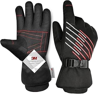 Winter Gloves for Men/Women -10°F 3M Thinsulate Warm Touch Screen Snow Ski Bicycle Bike Gloves for Driving/Cycling/Running/Hiking